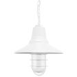 12" Aero Nautical LED, 200-White, WGG-Wire Guard, RIB-Ribbed Glass, SWH-Standard White Cord