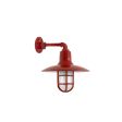 12" Dominion Nautical LED, 400-Barn Red, TGG-Heavy Duty Cast Guard, FST-Frosted Glass, G3 Straight Arm