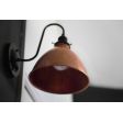 Gladstone Dome Shade Sconce, 995-Natural Raw Copper, Mounting in 100-Black