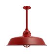 18" Rochester LED, 400-Barn Red, TGG-Heavy Duty Cast Guard, RIB-Ribbed Glass