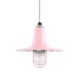 12" Seaside Nautical LED, 480-Blush Pink, CGG-Standard Cast Guard, RIB-Ribbed Glass, CMG-Grey Cloth Cord