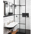 Industrial Guard Sconce, 100-Black, Flared Shade, CGG-Standard Cast Guard, Clear Glass | Photo Courtesy of Two Hawks Design & Development
