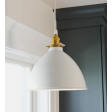 10” Gladstone, 200-White, BS-Brass Socket with No Switch, CSW-White Cloth Cord | Photo Courtesy of Micah at The Old Try @theoldtry
