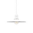 10" Conoco Spoke Top, 250-Porcelain White, Cup with No Arms, TWH-White Cotton Twist Cord, Nostalgic Edison-Style Victorian 40 Watt Light Bulb