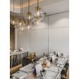 Glass Ball Stem Mount Pendants, Clear Glass, 998-Natural Weathered Brass