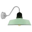 20" Scrimmage, 355-Porcelain Jadite, Heat Sink in 350-Vintage Green, G26 Gooseneck Arm in 975-Galvanized, HCR-Honey Crackle Glass