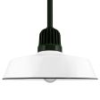 20" Scrimmage, 250-Porcelain White, Heat Sink in 350-Vintage Green, Mounting in 350-Vintage Green, SMK-Smoke Crackle Glass