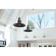 16" Cherokee Pendant, 975-Galvanized, Clear Glass, SWH-White Cloth Cord | Photo Courtesy of von Weise Associates