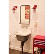 Industrial Guard Sconce, 400-Barn Red, CGG-Cast Guard, RIB-Ribbed Glass | Photo Courtesy of Tami Hutter