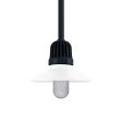 12" Touchdown, 200-White, Heat Sink in 705-Navy, Mounting in 705-Navy, SMK-Smoke Crackle Glass