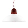 20" Gridiron, 200-White, Heat Sink in 400-Barn Red, CSR-Red Cloth Cord, WGG-Wire Guard, FST-Frosted Glass