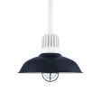 16" Gridiron, 705-Navy, Heat Sink in 200-White, CGG-Standard Cast Guard in 705-Navy, CLR-Clear Glass