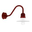 12" Touchdown, 250-Porcelain White, Heat Sink in 455-Cherry Red, G15 Gooseneck Arm in 455-Cherry Red, CLR-Clear Glass