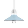 16" Touchdown, 765-Porcelain Delphite, Heat Sink in 250-White, Mounting in 250-White, CGG-Standard Cast Guard in 975-Galvanized, RIB-Ribbed Glass