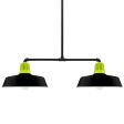 20" Scrimmage, 100-Black, Heat Sink in 380-Chartreuse, 18" Arms & Stem in 100-Black, TGG-Heavy Duty Cast Guard in 200-White, FST-Frosted Glass