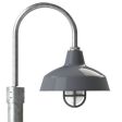 14" Avalon LED, 815-Graphite, Single Post Mount, 975-Galvanized, TGG-Heavy Duty Cast Guard, 815-Graphite, FST-Frosted Glass