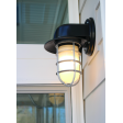 Streamline Industrial Guard Sconce, 100-Black, Flared Shade, CGG-Standard Cast Guard, FST-Frosted Glass | Photo Courtesy of Homeowner