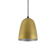 10" Egg LED, Exterior in 930-Painted Aged Brass, Interior in 975-Galvanized, CSB-Black Cloth Cord