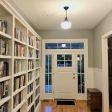 Primary Schoolhouse Pendant Lights, 100-Black, Small Opaque Glass, No Painted Band, CSB-Black Cloth Cord | Photo Courtesy of Customer