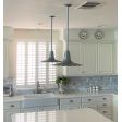 Stem Mount Canopy (Displayed here: 16” Seaside, 975-Galvanized, 24” Stem | Photo Courtesy of Homeowner)