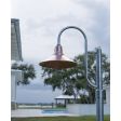 14" Aero, 995-Natural Raw Copper, Single Decorative Post Mount, 975-Galvanized, Smooth Direct Burial Pole, 975-Galvanized | Photo Courtesy of Homeowner