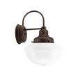 Acorn Schoolhouse Sconce, 615-Oil-Rubbed Bronze, Opaque Glass