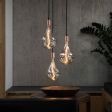 Voronoi II LED Tala Lamp (Displayed Here: Downtown Minimalist Cord Pendant, 995-Natural Raw Copper, CSB-Black Cloth Cord, Voronoi II Tala Lamp)