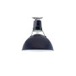12" Wilcox Uplight Flush Mount, 705-Navy, Mounting in 975-Galvanized
