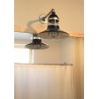 12” Wallaby, 705-Navy, No Cap, RIB-Ribbed Glass, 975-Galvanized Guard, G16 Gooseneck Arm in 975-Galvanized | Photo Courtesy of Homeowner