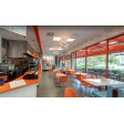 16” Wilcox Uplights, 420-Orange, SBK-Standard Black Cord | Photo Courtesy of Top Round Fort Lauderdale