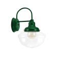 Acorn Schoolhouse Sconce, 307-Emerald Green, Clear Glass