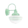 Acorn Schoolhouse Sconce, 370-Mint, Opaque Glass, Five Painted Band