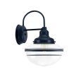 Acorn Schoolhouse Sconce, 705-Navy, Clear Glass, Three Painted Band