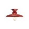 12" Marathon, 400-Barn Red, Shown with LED Edison G25 Bulb