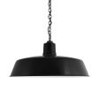 24" The Original™ LED Chain Hung, 100-Black, Mounting in 805-Charcoal Granite, CSB-Black Cloth Cord