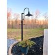 16” Aero, 100-Black, Single Decorative Post Mount No Direct Burial Pole, Wire Guard in 100-Black, Clear Glass | Photo Courtesy of Homeowner