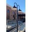 14” Avalon LED, 100-Black, Double Post Mount, 10’ Smooth Direct Burial Pole, 1250 Lumen LED, 3000K Color Temp, Domed LED Lens | Photo Courtesy of 510 Architects, Urban Core Development, Lighting Environments VA, and Ukrops Food Hall