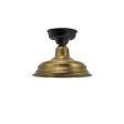 13" Bomber LED, 998-Natural Weathered Brass, Mounting in 100-Black