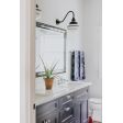 (2) Primary Schoolhouse Gooseneck Light, 100-Black, Small Opaque Glass, Triple Painted Band, G26 Gooseneck Arm | Photo Courtesy of Kate Thacker Homes, Christina Childress Photography, Emiliano Zazueta, and River Oak Build