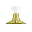 12" Aero LED, 997-Natural Raw Brass, Mounting in 200-White