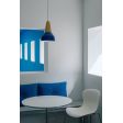 Brunson Wooden Top Pendant, 700-Royal Blue, Ash Wood, CSUW-Blue & White Cloth Cord