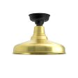 16" Union LED, 997-Natural Raw Brass, Mounting in 100-Black