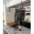 12” Brisbane Pendants, 810-Graphite, Guard 411-Cherry Red, CSB-Black Cloth Cord, Ribbed Glass | Photo Courtesy of Homeowner