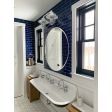 Double Market Industrial Guard Sconce, 200-White, Warehouse Shade, WGG-Wire Guard, CLR-Clear Guard | Photo Courtesy of Parker Jones Interiors