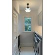 Primary Schoolhouse Stem Mount Light, 705-Navy, Large Opaque Glass, Double Bands in 705-Navy | Photo Courtesy of Homeowner