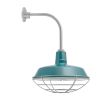 16" The Original™, 390-Teal, G12 Gooseneck Arm, 975-Galvanized, Wire Cage, 975-Galvanized