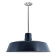 24" The Original™ Stem Mount, 705-Navy, Mounting in 980-Brushed Aluminum