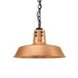 14" The Original™ Vented Chain Hung, 995-Natural Raw Copper, Mounting in 100-Black, Circle Vents, CSB-Black Cloth Cord