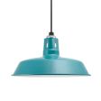 16" The Original™ Vented Pendant, 390-Teal, Narrow Slot Vents, Standard Black Cord