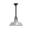 12" The Original™ Vented Stem Mount, 975-Galvanized, Circle Vents, Mounting in 100-Black, Heavy Duty Stem Mount Canopy